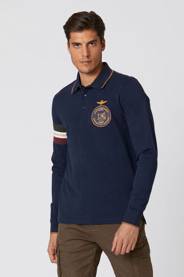 Polo Homme Aeronautica Militare PO1722J558 08358 DARK BLU