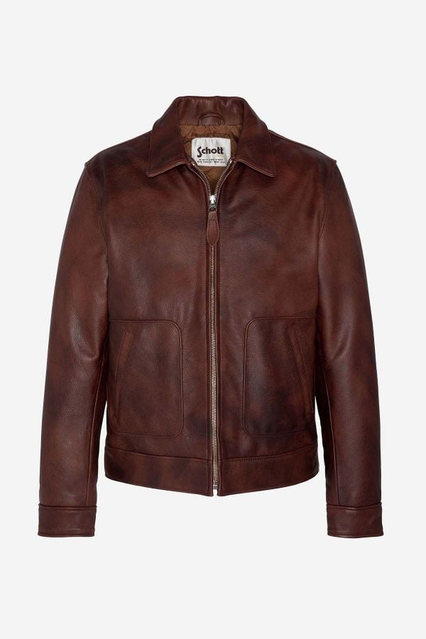 Blouson Homme Schott LCIDAHOVINT BURGUNDY