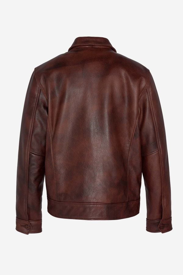 Blouson Homme Schott LCIDAHOVINT BURGUNDY