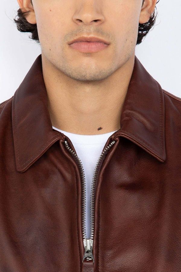 Blouson Homme Schott LCIDAHOVINT BURGUNDY