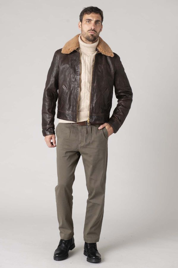 Blouson Homme Thedi Leathers MTC-127996 COLLAR
