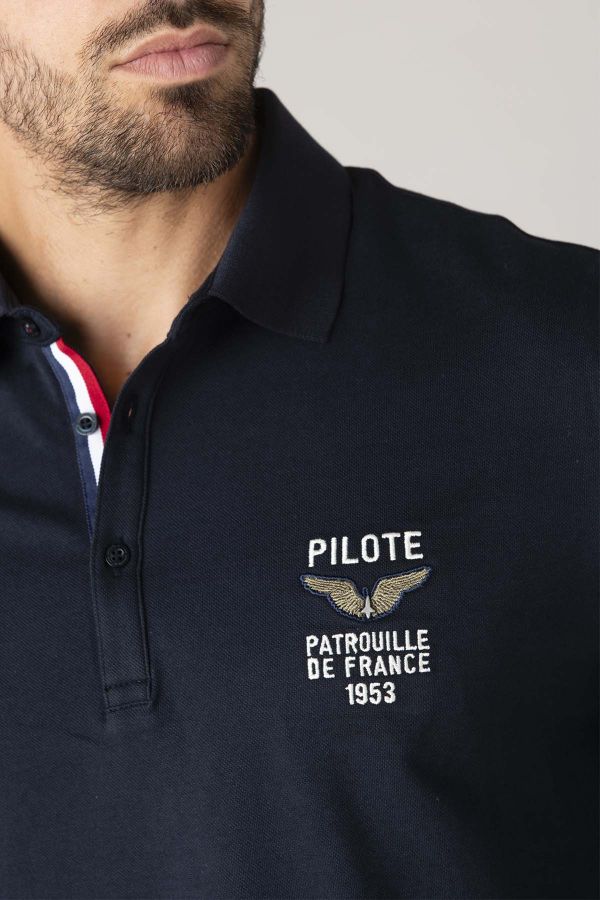 Polo Homme Patrouille De France ROCKET GARROS DARK NAVY