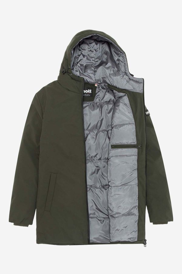 Parka Field Schott NYC - Veste Militaire Kaki Avec Capuche Amovible