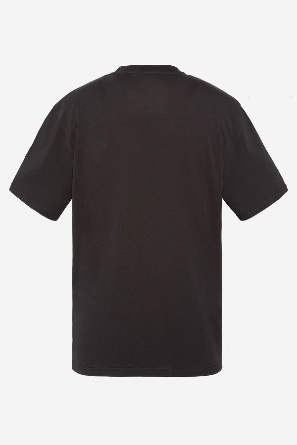 T-shirt Uomo Schott TSBASE01 WASHED BLACK / OFF WHITE