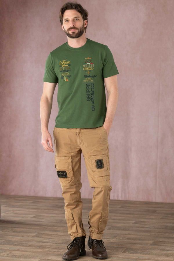 Tee Shirt Homme Aeronautica Militare TS2226J635 39306 SEAWEED GREEN