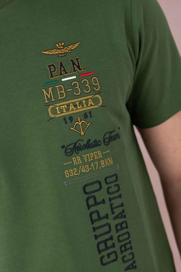 Camiseta Hombre Aeronautica Militare TS2226J635 39306 SEAWEED GREEN