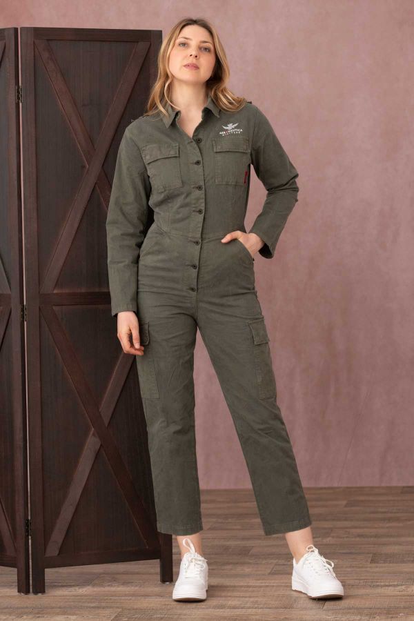 Jupe robe femme aeronautica militare TU128DCT3221 07262 VERDE MILITARE Cuir city sp cialiste du cuir