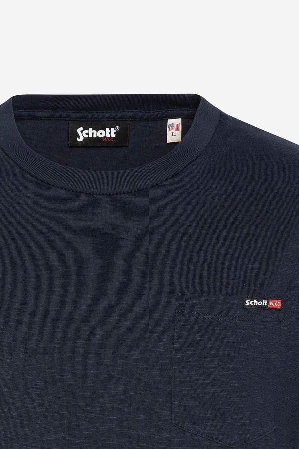 T-shirt Uomo Schott TSKEA1 NAVY 