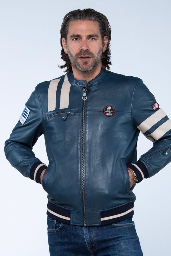 Blouson Homme Carroll Shelby COBRA MEN ROYAL BLUE