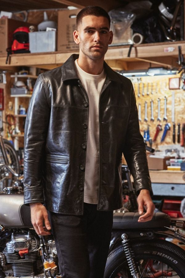 Veste Homme Avi Leather CAR COAT