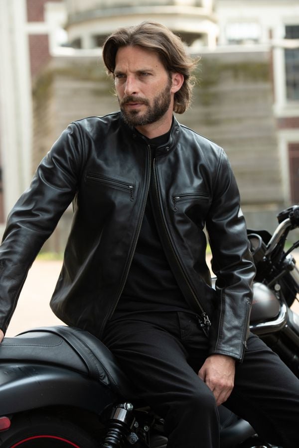 Veste cuir italien homme sale