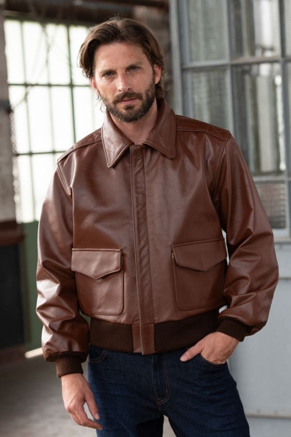 Giacche Uomo Cooper Original 50 MISSION RUSSET COWHIDE A-2 JACKET