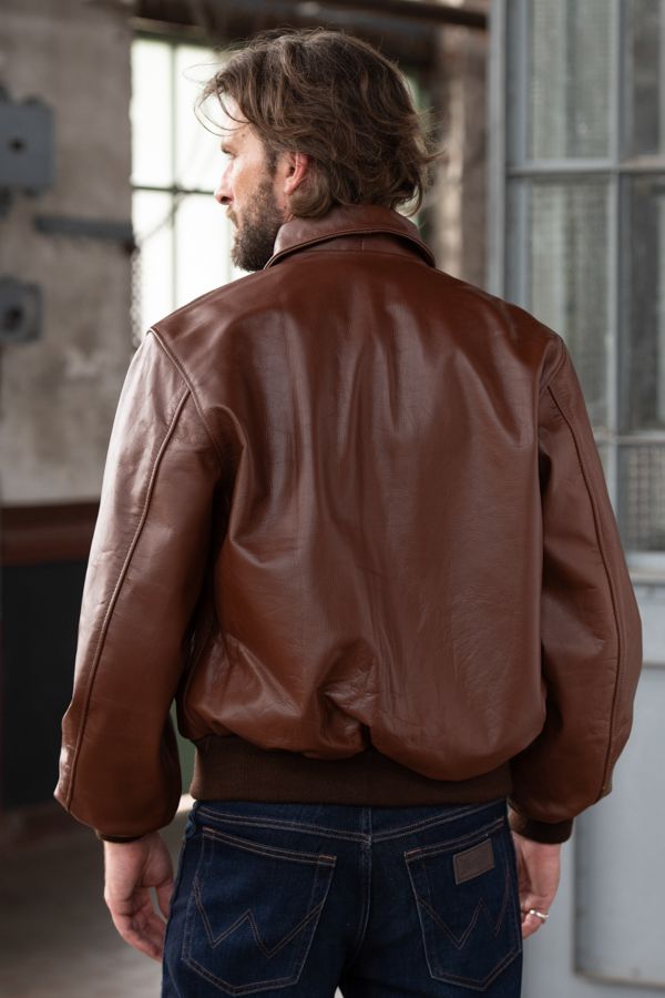 Giacche Uomo Cooper Original 50 MISSION RUSSET COWHIDE A-2 JACKET