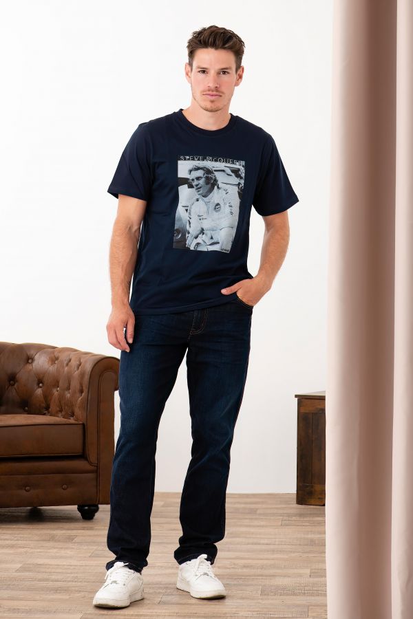 Camiseta Hombre Steve Mcqueen TSM05-100 NAVY