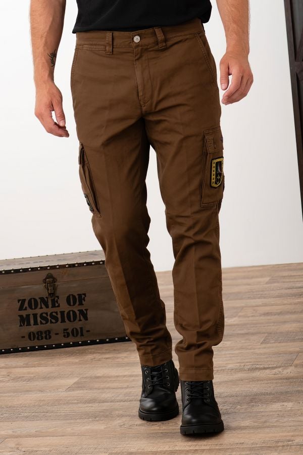 Pantalon Homme Aeronautica Militare PA1598CT3294 CHOCOLATE