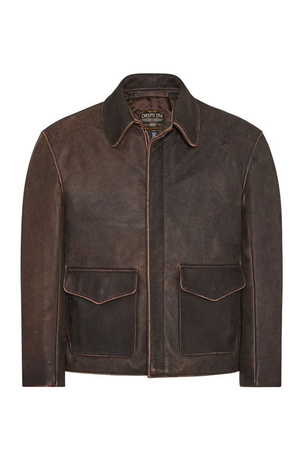 Blouson Homme Cockpit Usa Z21A017 BROWN