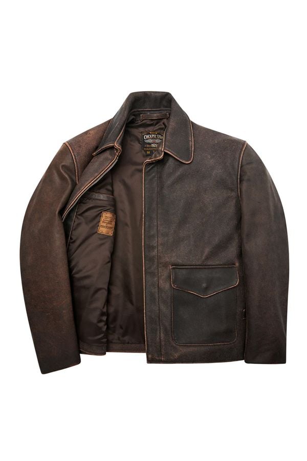 Blouson Homme Cockpit Usa Z21A017 BROWN