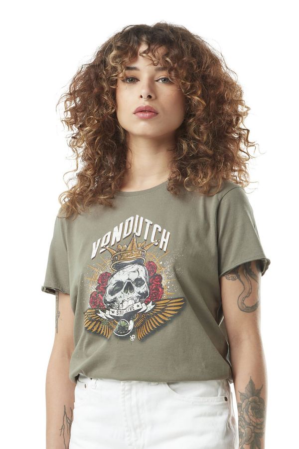 Camiseta Mujeres Von Dutch TEE SHIRT ROS K