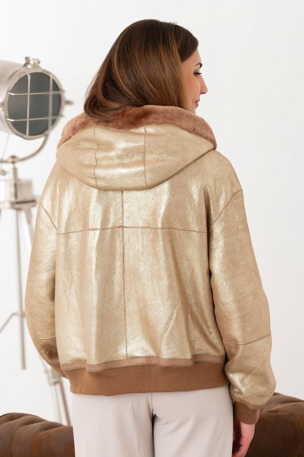 Blouson Femme Cityzen DANIELLA TAUPE GOLD