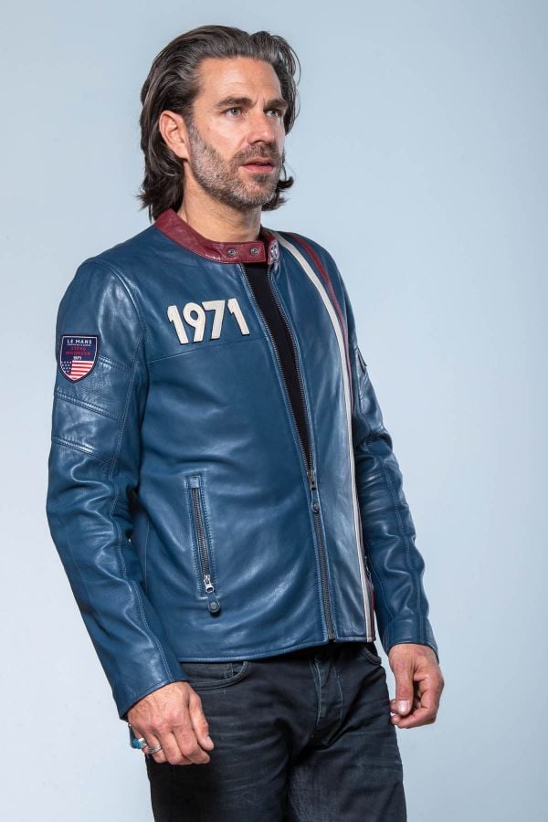 Blouson Homme Steve Mcqueen GUS5 ROYAL BLUE