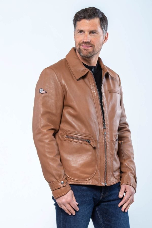 Blouson Homme Steve Mcqueen JOSHUA TOBACCO