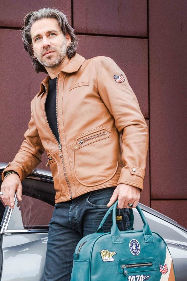 Blouson Homme Steve Mcqueen JOSHUA TOBACCO