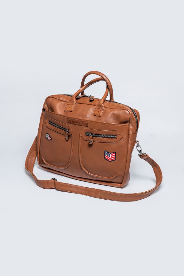 Bolsos Hombre Steve Mcqueen TERRANCE MESSENGER TOBACCO