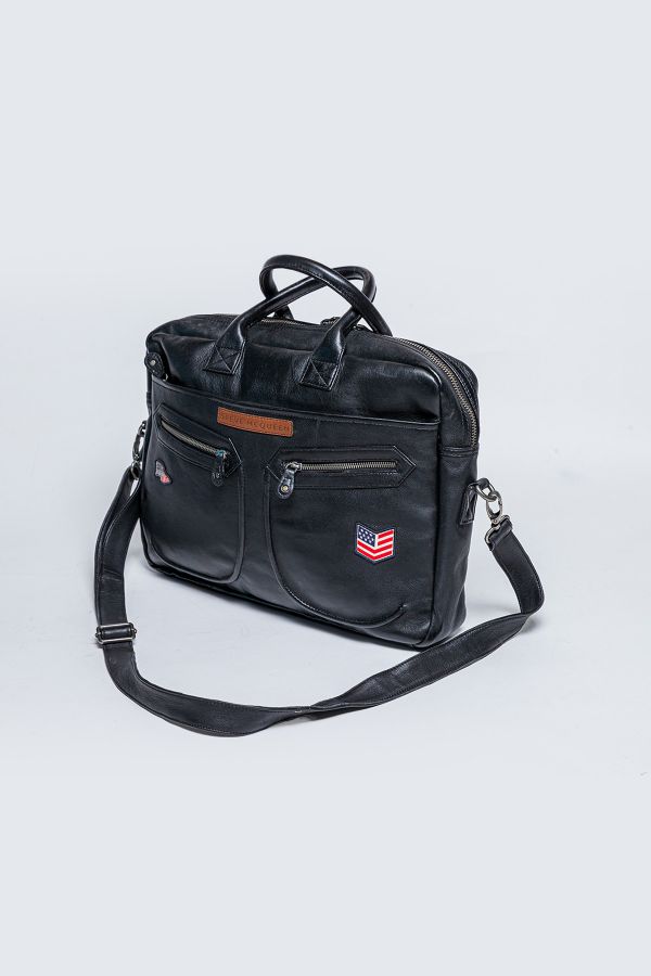 Sacs Homme Steve Mcqueen TERRANCE MESSENGER BLACK