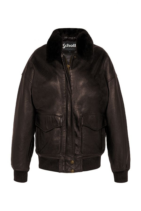 Chaqueta Mujeres Schott LCW9185 DARK BROWN