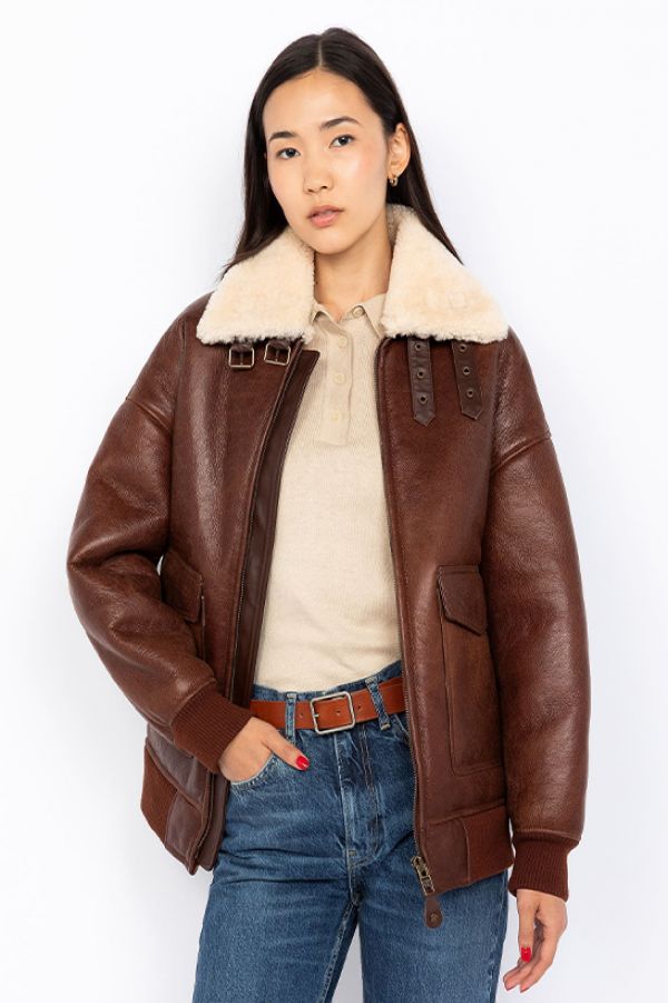 Schott Giacca In Denim Perfecto Donna - Modello JKTWJANISX - Vestibilità Aderente 100% Cotone