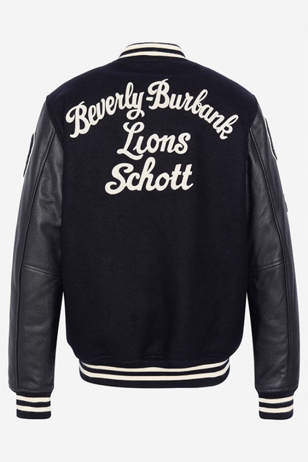 Blouson Homme Schott LCBOWLER NAVY/NAVY