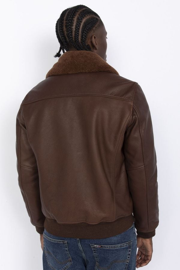 Blouson Homme Schott LCAVIATION24 BROWN