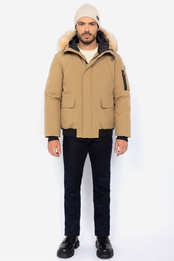 Blouson Homme Schott KEYBURN DARK BEIGE