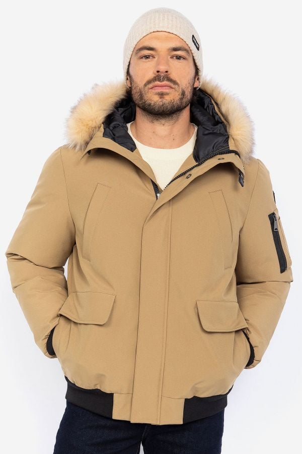 Blouson Homme Schott KEYBURN DARK BEIGE