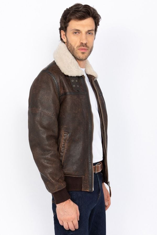 Blouson Homme Schott LCBOMBARDIER BROWN