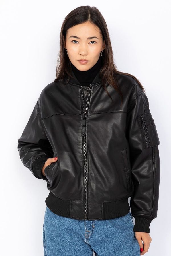 Blouson Femme Schott LCWDAPHNE BLACK