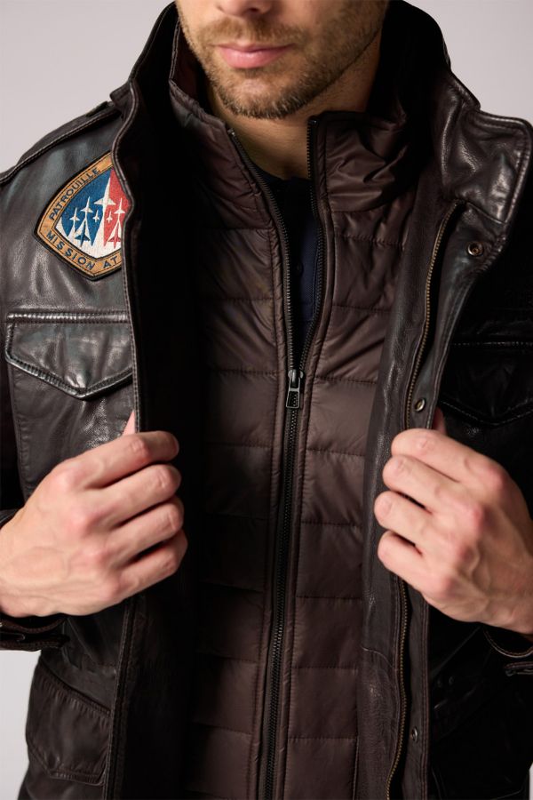 Veste Homme Patrouille De France BATTLE DITY DARK BROWN