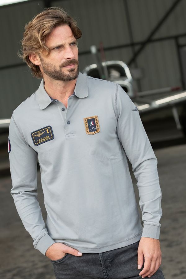 Polo Uomo Aeronautica Militare PO1835P192 34389 STONE GRAY