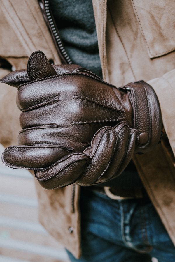 Guantes Hombre The Jack Leathers GANT JG10 DARK BROWN