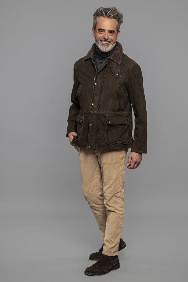 Blouson Homme The Jack Leathers BALMORAL BURNED SUEDE 2 SOTTOBOSCO