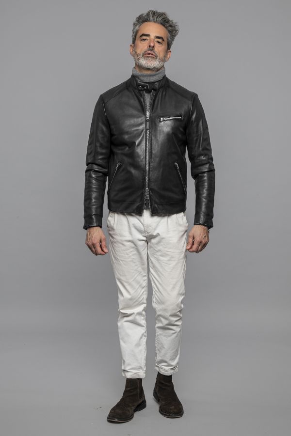 Chaqueta Hombre The Jack Leathers BACKWARDS REVERSIBLE PLONGE BLACK