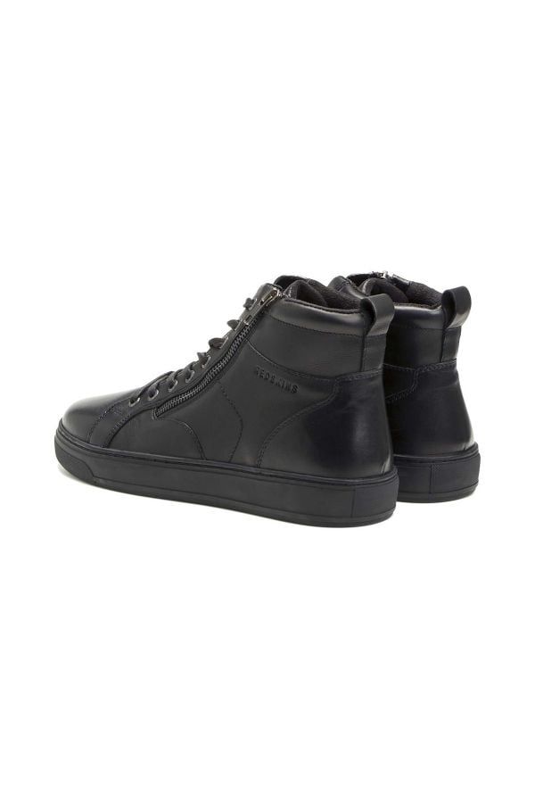 Baskets En Cuir Homme Redskins BILLIE NOIR NOIR