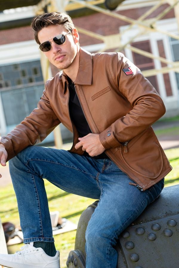 Blouson Homme Steve Mcqueen JOSHUA TOBACCO