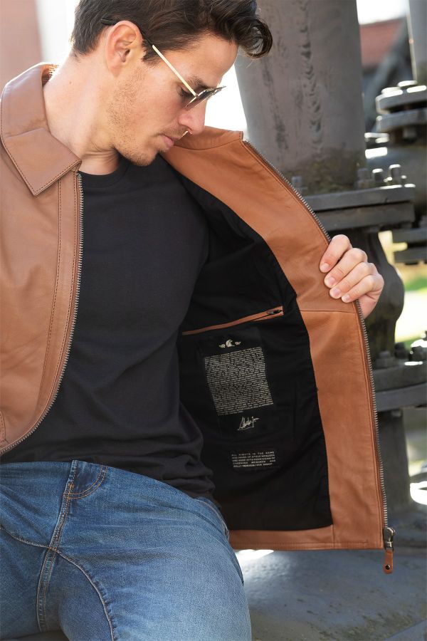 Blouson Homme Steve Mcqueen JOSHUA TOBACCO