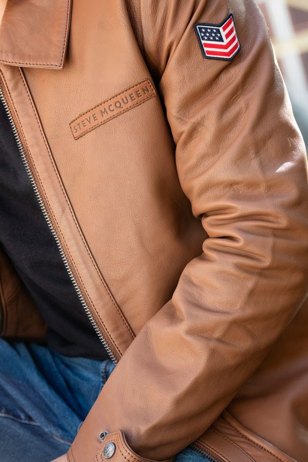 Blouson Homme Steve Mcqueen JOSHUA TOBACCO