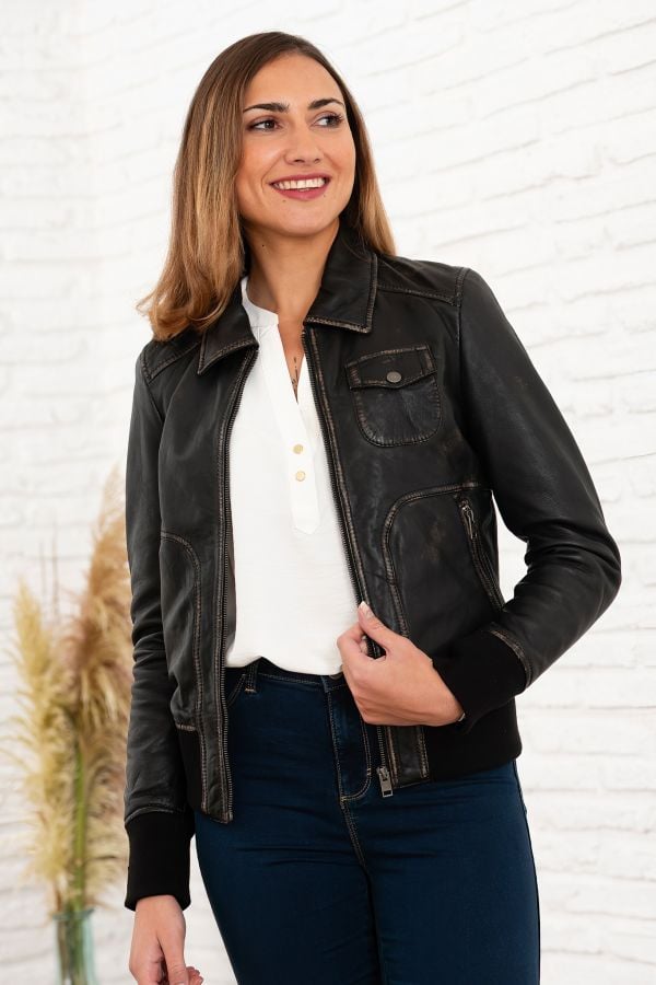 Blouson Femme Oakwood GIRL MARRON VIEILLI 560