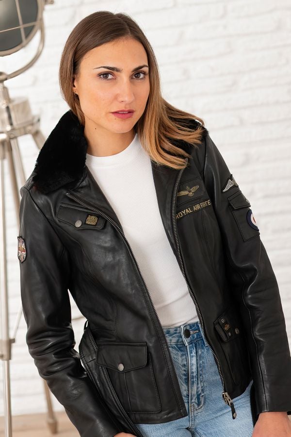 Blouson Femme Royal Air Force SPITFIRE3 NOIR