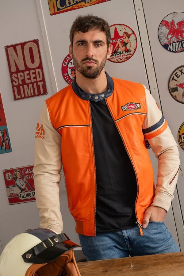 Blouson Homme 24h Le Mans MILES SHEEP CROWN ORANGE