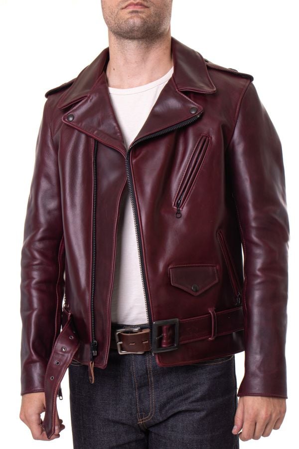 Blouson Homme Schott P613S BURGUNDY