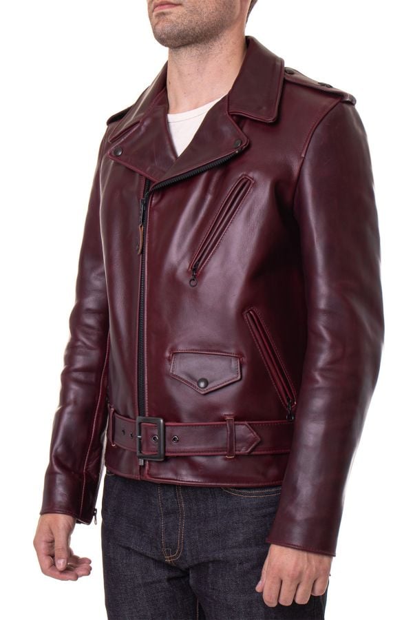 Blouson Homme Schott P613S BURGUNDY